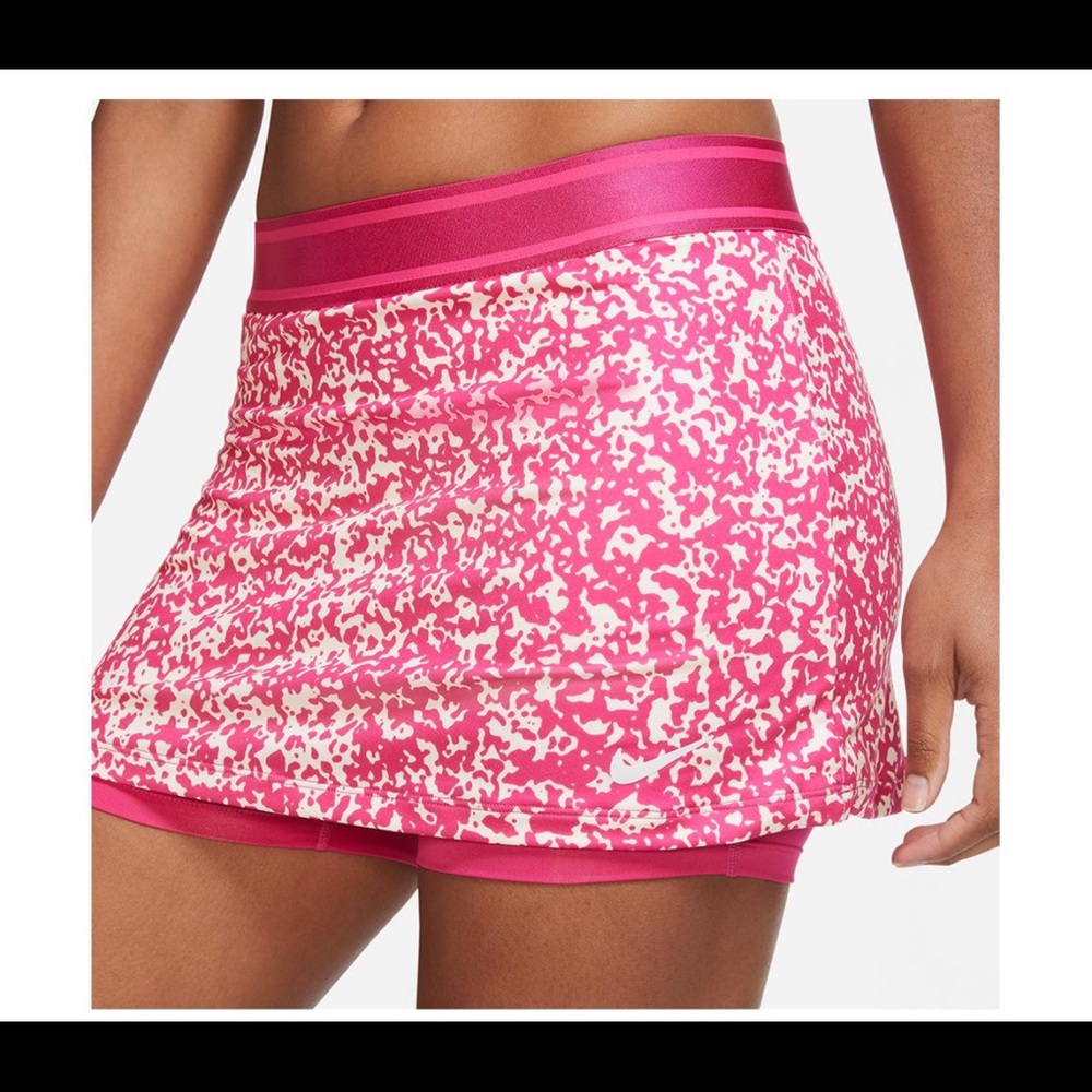 Nike Womens Tennis DRI  FIT COURT SKORT PINK Print